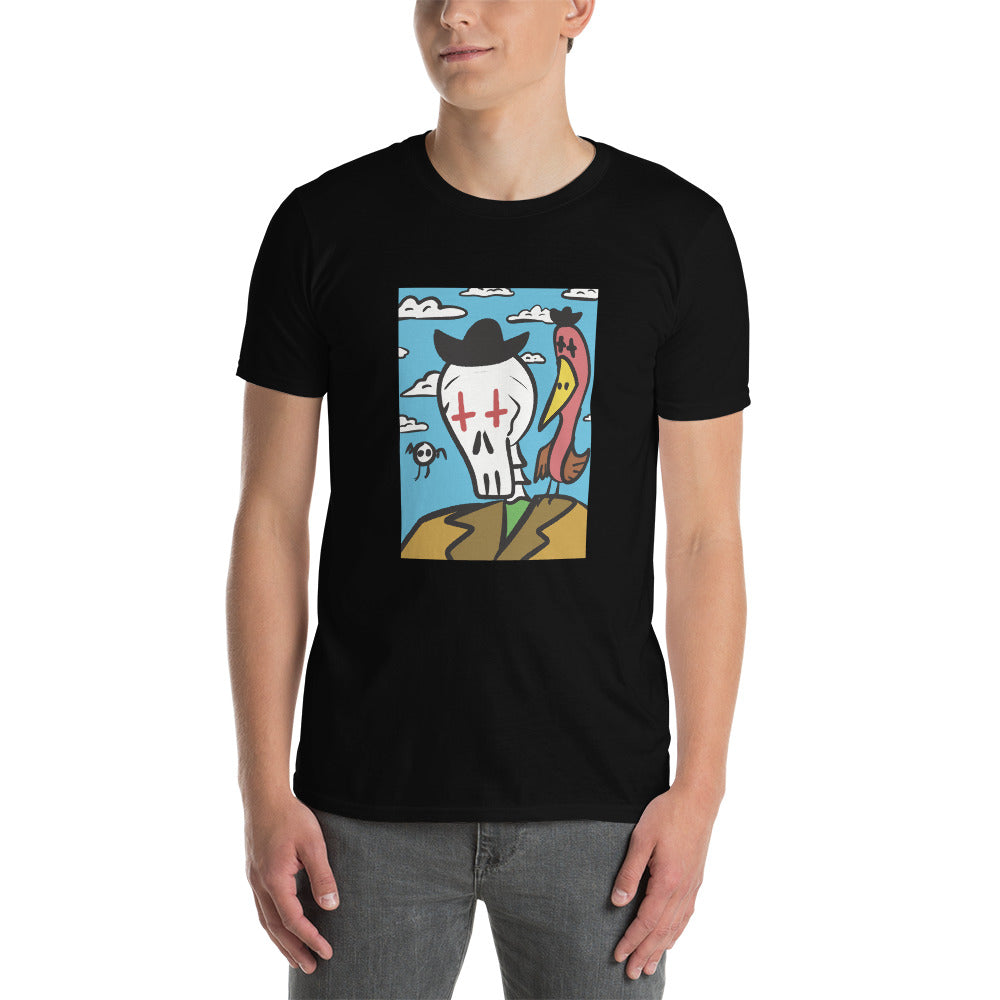 Skeleton Cowboy DTG Short-Sleeve Unisex T-Shirt