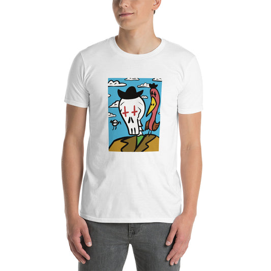 Skeleton Cowboy DTG Short-Sleeve Unisex T-Shirt